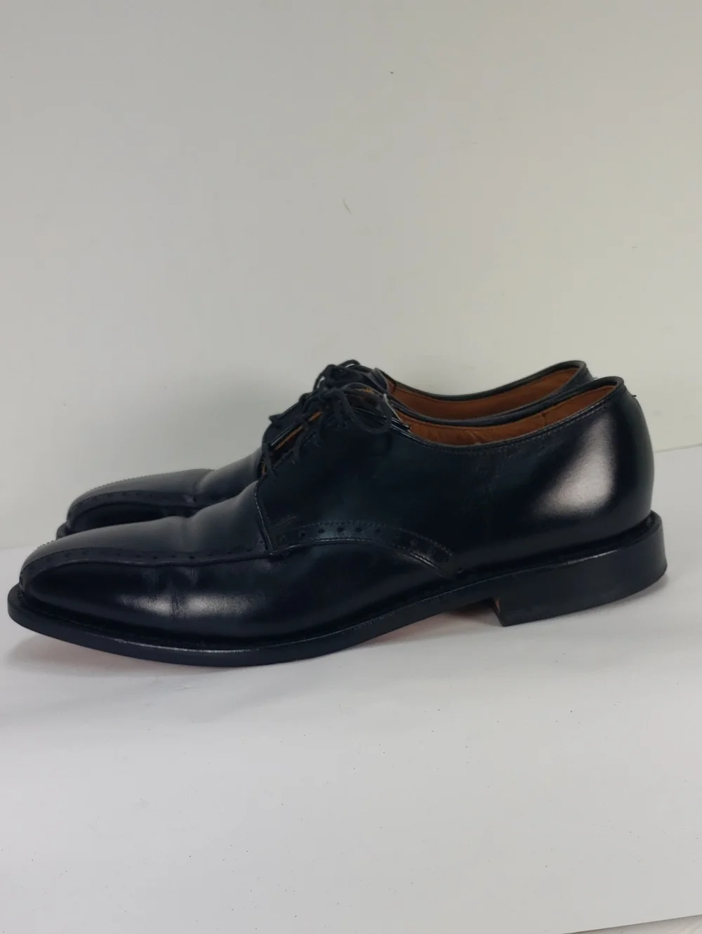 ALLEN EDMONDS WENDELL DERBY BLACK  LEATHER OXFORD DRESS SHOES MEN'S US 9 D